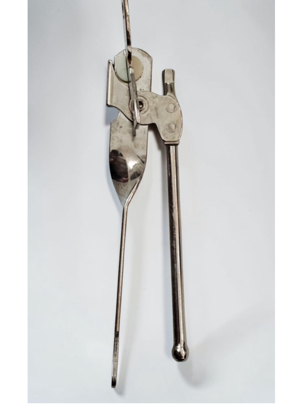 Vintage 1960s EKCO Miracle Can Opener 885 USA Chrome Metal Kitchen Tool
